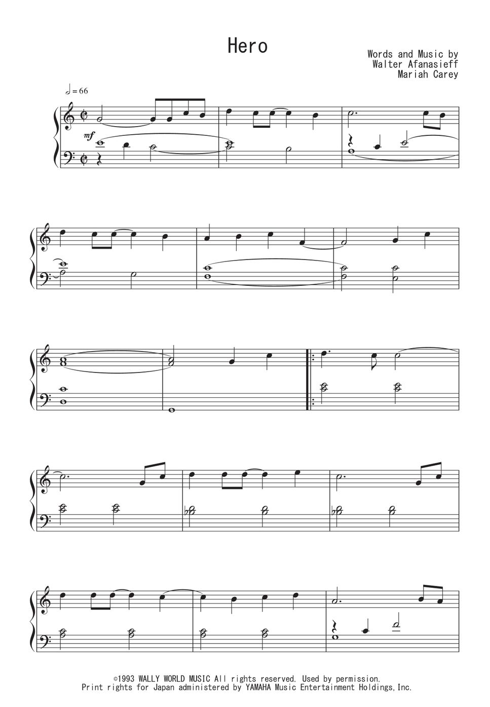 マライア・キャリー - Hero by Peony