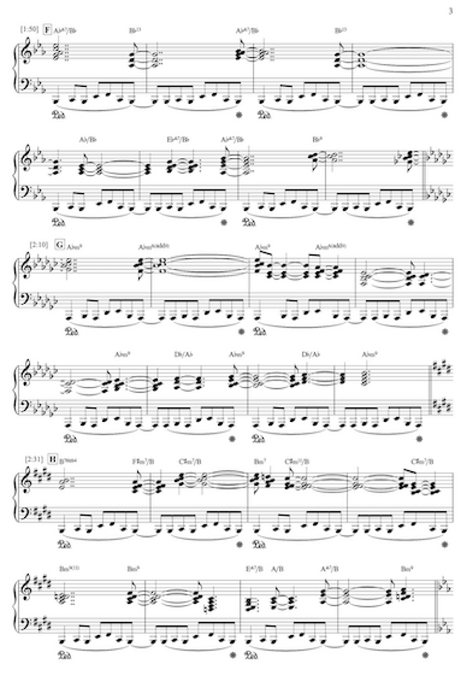 坂本龍一 - Tong Poo (東風) - 坂本龍一 （ピアノソロ・完全コピー譜