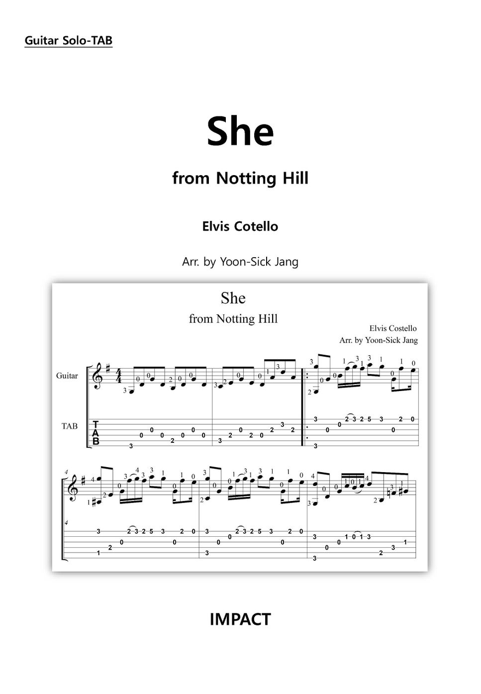 Elvis Costello - She from Notting Hill by 장윤식