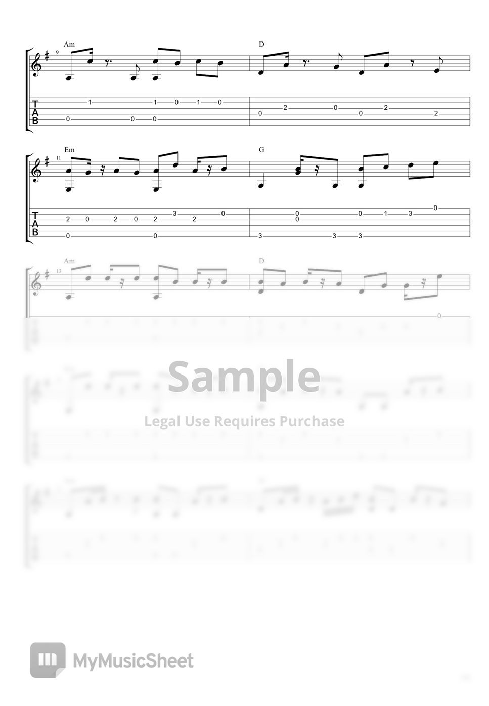 쉬운기타타브악보 Wind Flower (MAMAMOO) TAB by Daniel K.