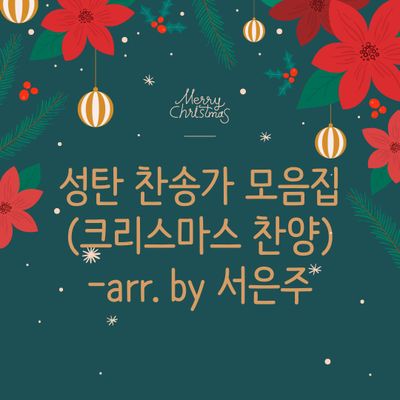 성탄 찬송 반주 모음(크리스마스 찬양/찬송가 원key)-arr.by서은주