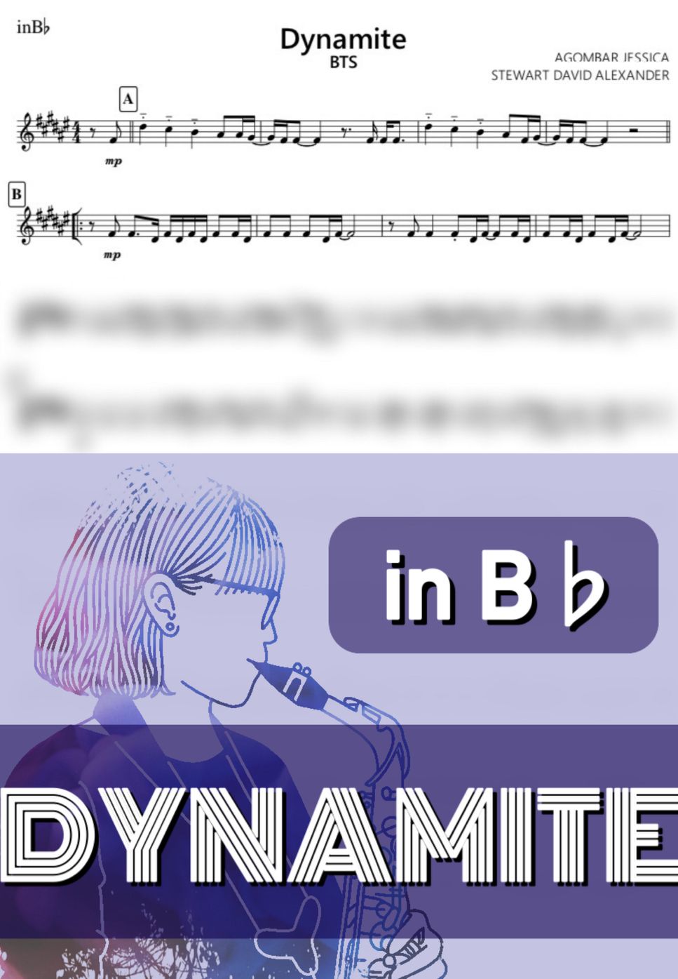 防弾少年団(BTS) - Dynamite (B♭) by kanamusic