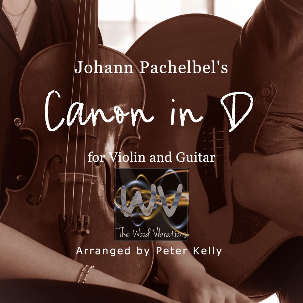 Canon in D for Guitar and Violin Tab + 1staff by Peter Kelly