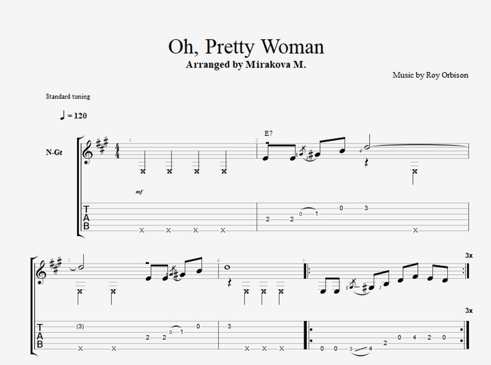 Roy Orbison - Oh Pretty Woman by Marina Mirakova