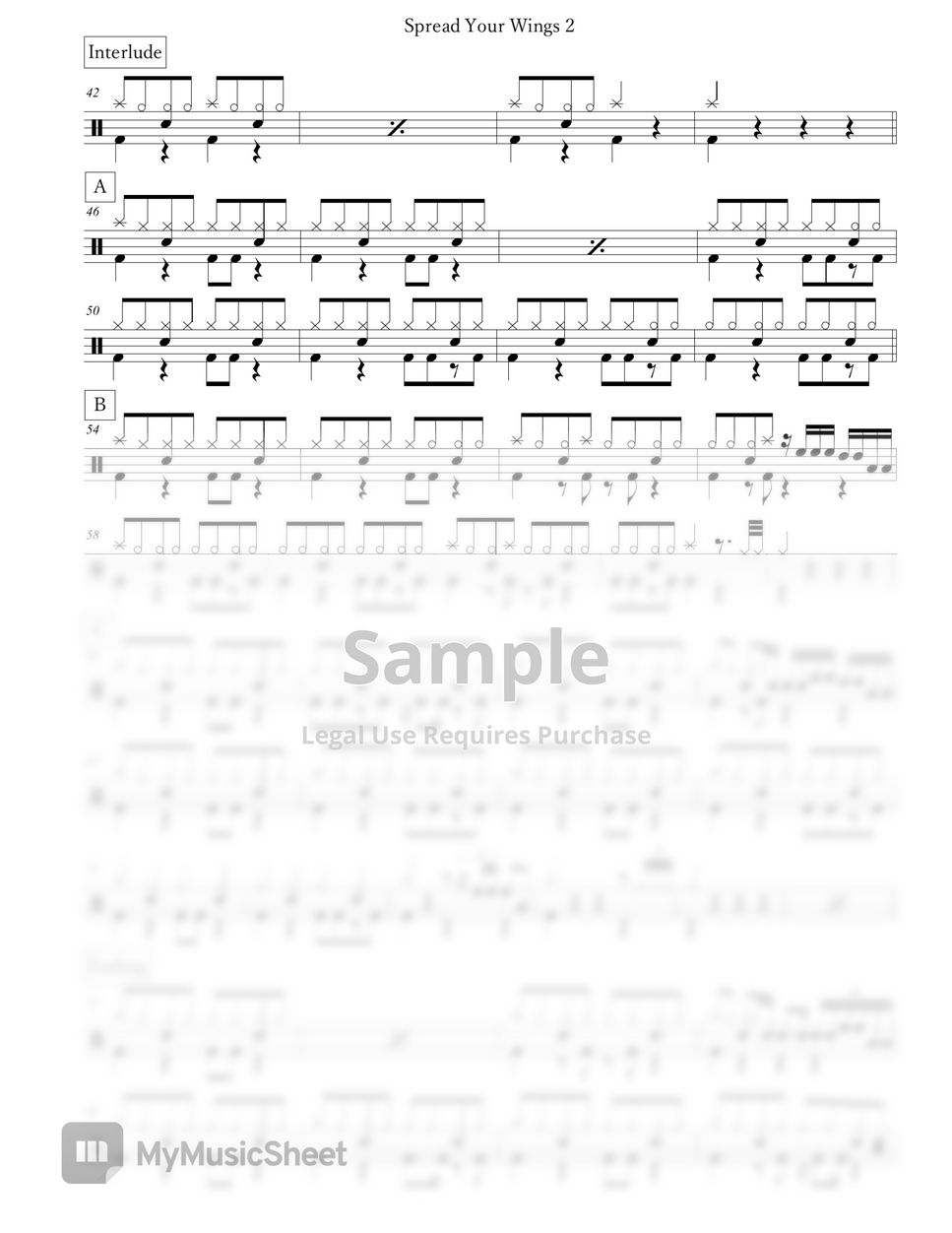 Queen Spread Your Wings Partition musicale by Arkadia Drums