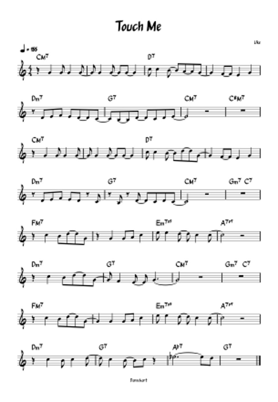 원종화 (Uke) Touch Me Sheets by 원종화 (Uke)