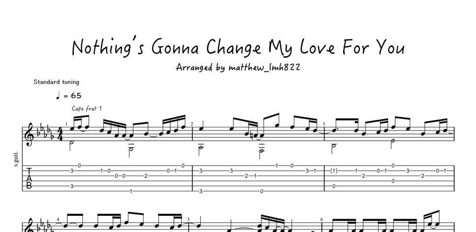 Nothing Gonna Change My Love For You übersetzung