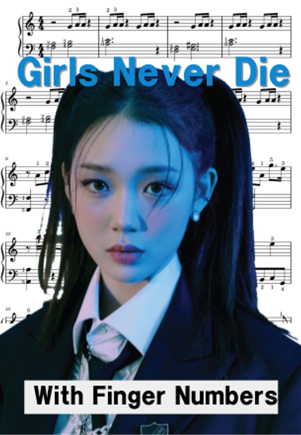 triple s - Girls Never Die (Easy Key(C Major), Finger Numbers) by K-Piano Vibes