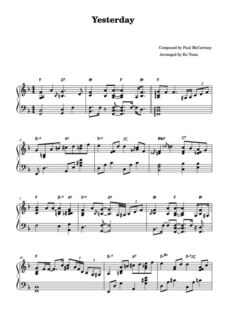 The Beatles 楽譜と歌詞集190曲 MyMusicSheet