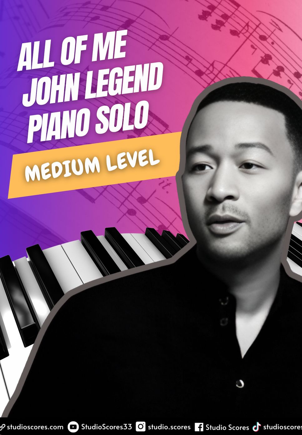 John legend all of me beautiful pop song for piano solo by