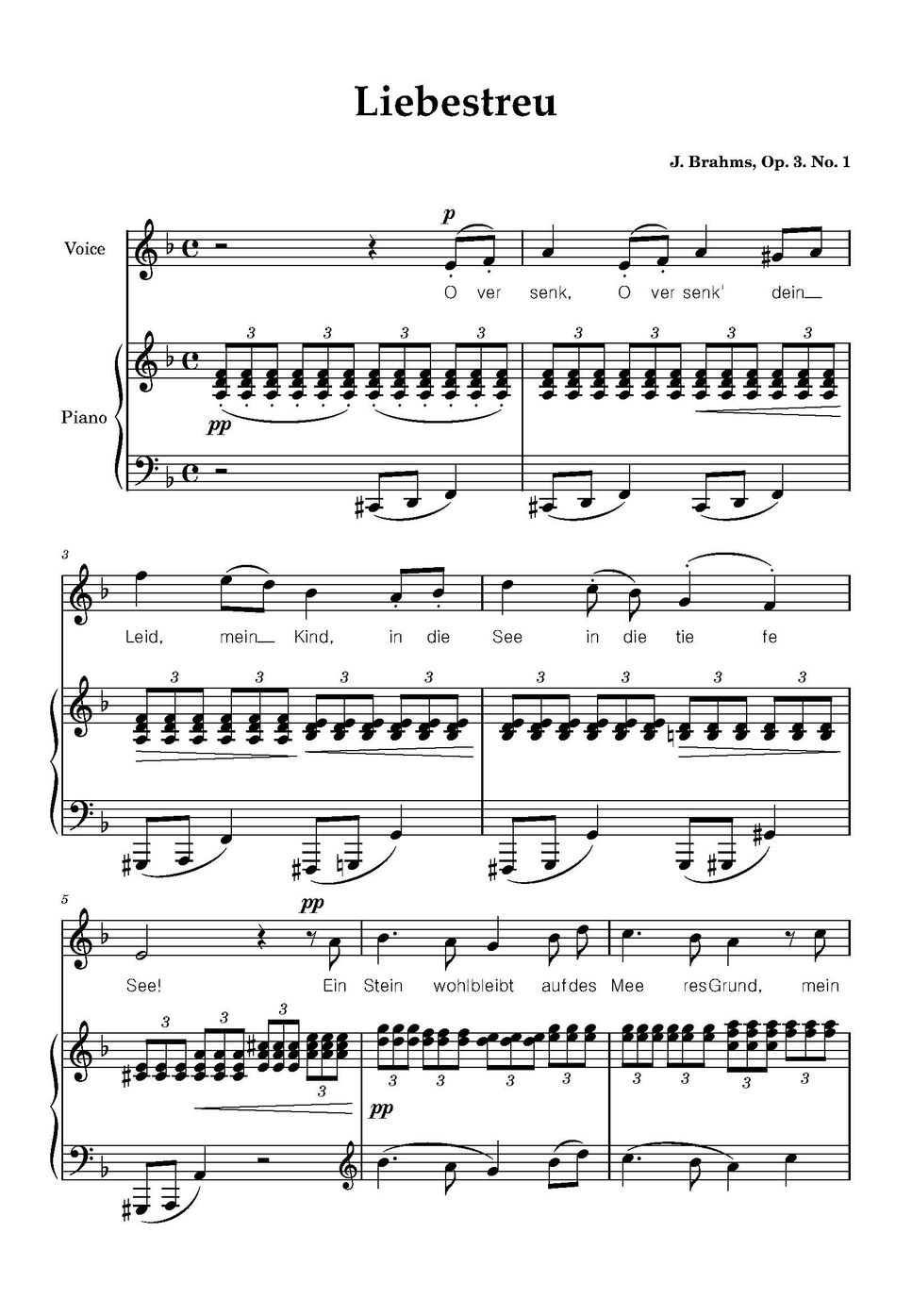 J. Brahms - Liebestreu - dm key (dm key) by MYO