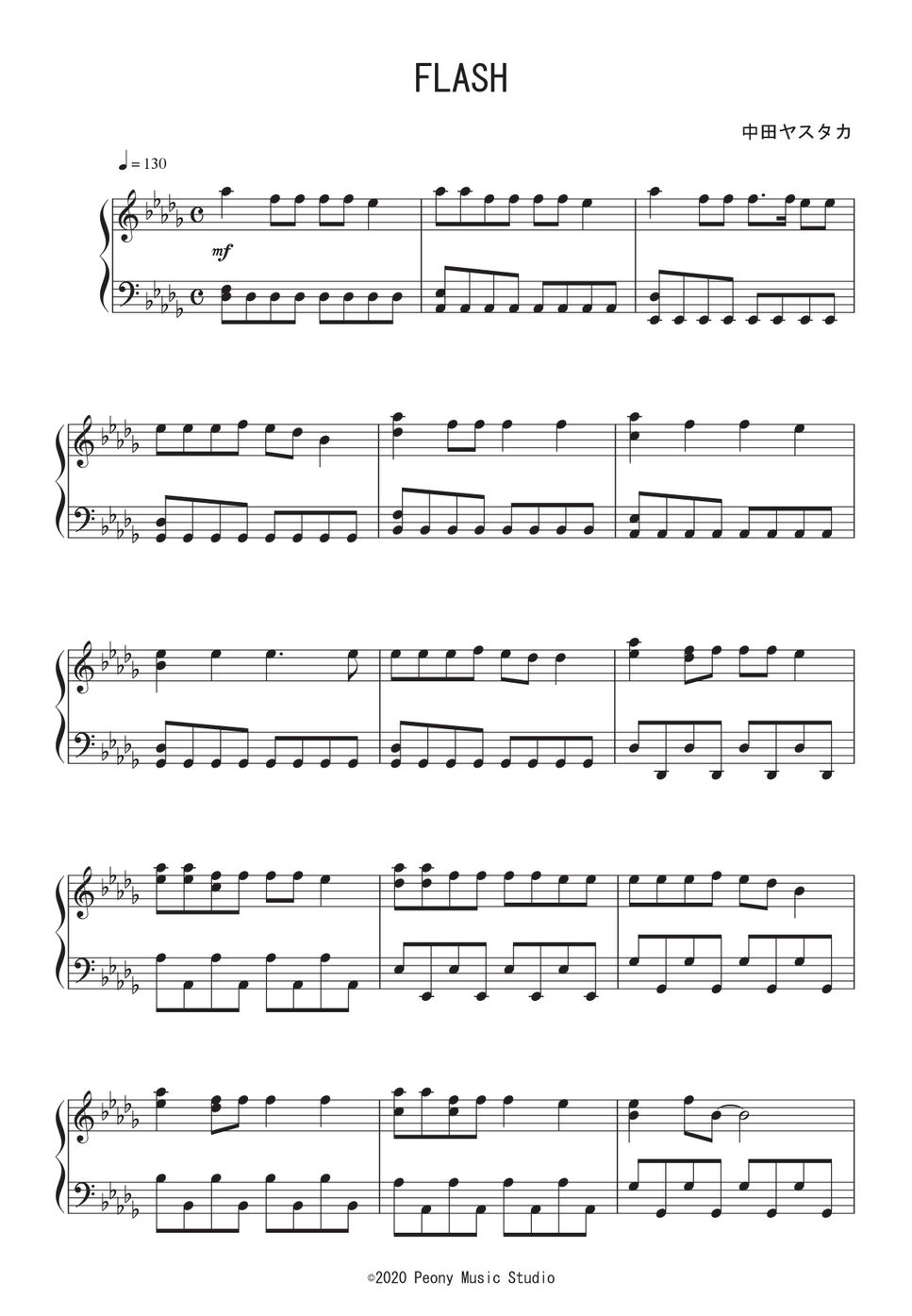 Perfume - FLASH 楽譜 by Peony