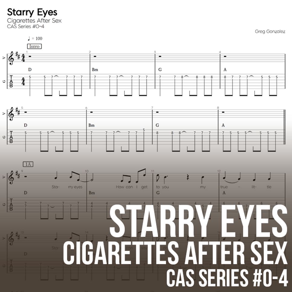 Cigarettes After Sex - Starry Eyes by 기타선생