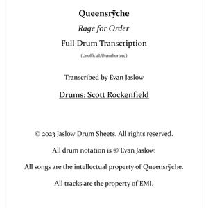 Queensrÿche - Rage for Order (Full Album)