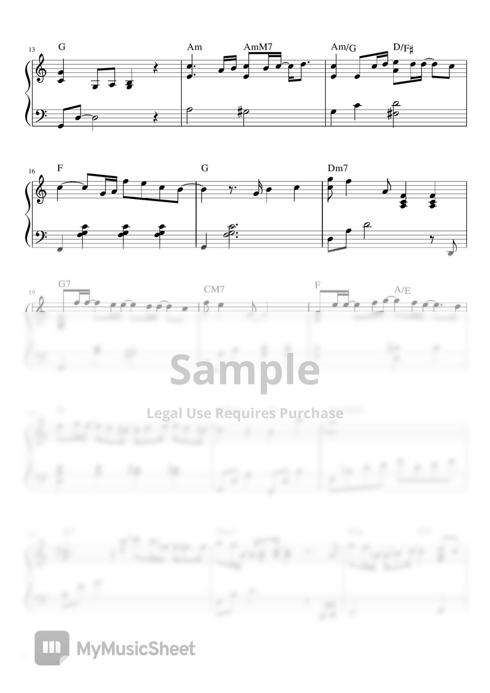 Jung Seung Hwan My Christmas Wish Piano Sheet Sheet