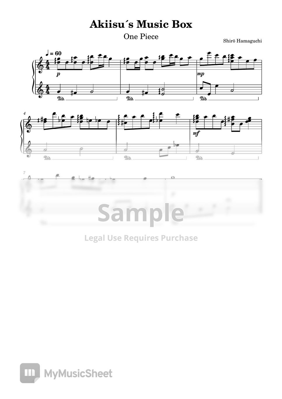 Shirō Hamaguchi OnePiece "Akiisu´s Music Box" (Anime Song One Piece