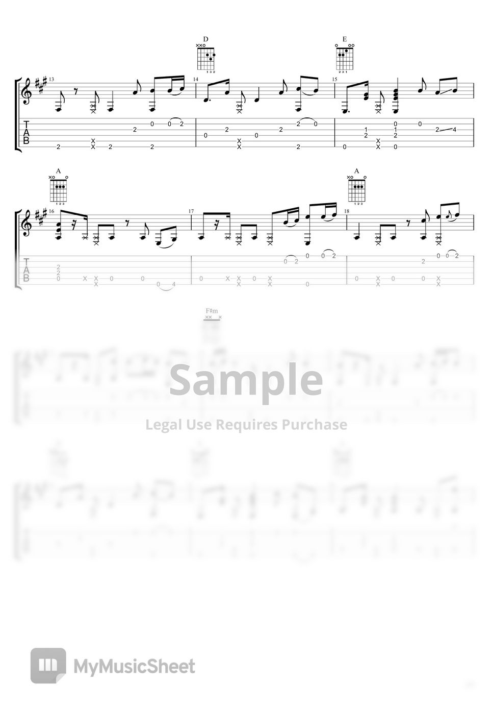 Ben E. King Fingerstyle Guitar Stand By Me TAB by Acoustic