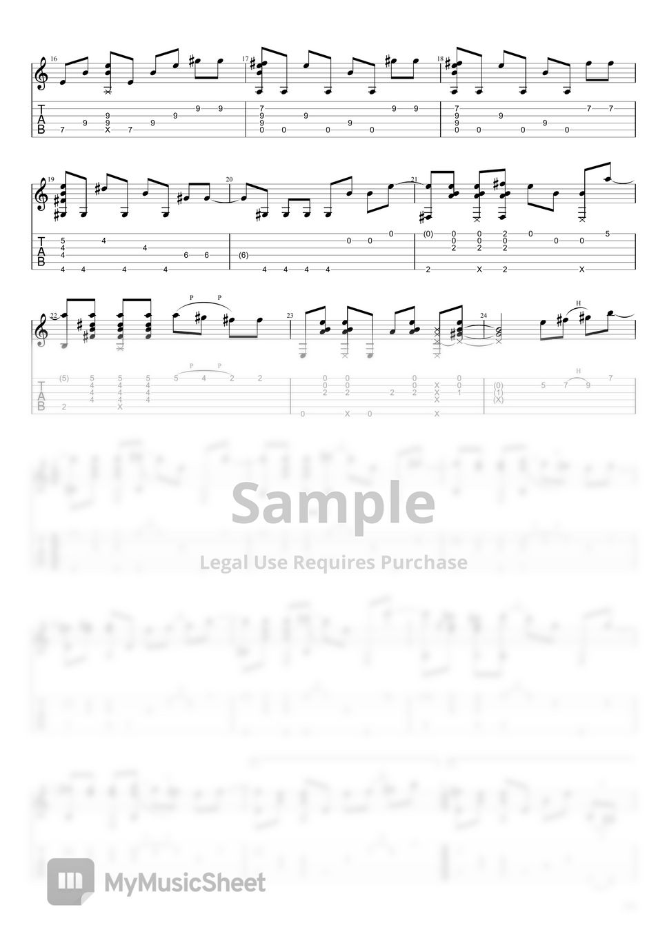 샴푸(Shampoo) 애프터스쿨(After School) 핑거스타일 기타(Fingerstyle Guitar) (통기타 연주곡) TAB by 조각나암(YunJun)