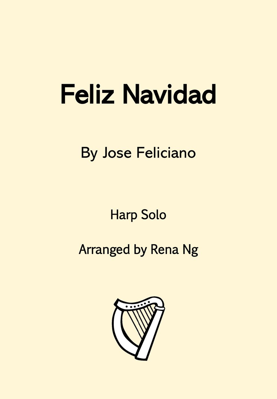 Jose Feliciano - Feliz Navidad (Harp / Piano Solo) - Intermediate ...