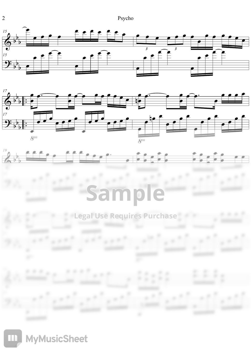 Red Velvet Psycho Лист by Lunar Piano