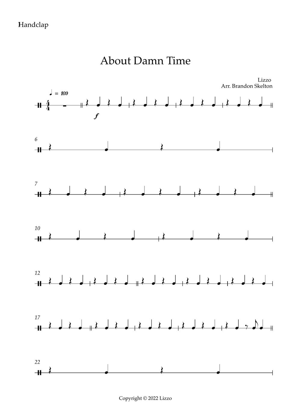 Lizzo About Damn Time (Parts) Nuty by Brandon Skelton