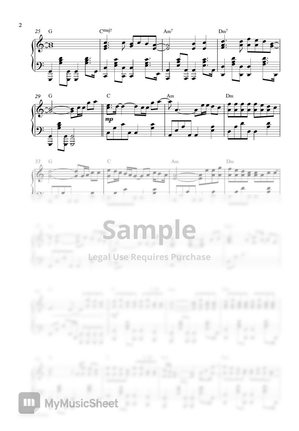 PINK SWEAT / BTS Jungkook Cover At My Worst Sheet by Pianella Piano