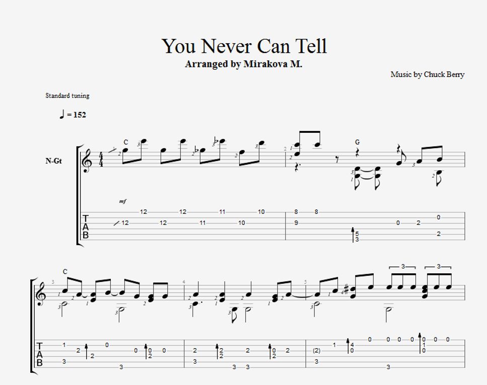 Chuck Berry - You Never Can Tell by Marina Mirakova