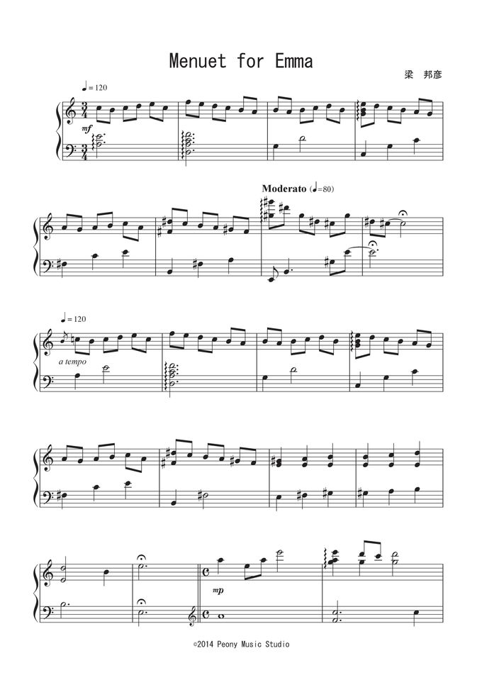 Menuet for Emma