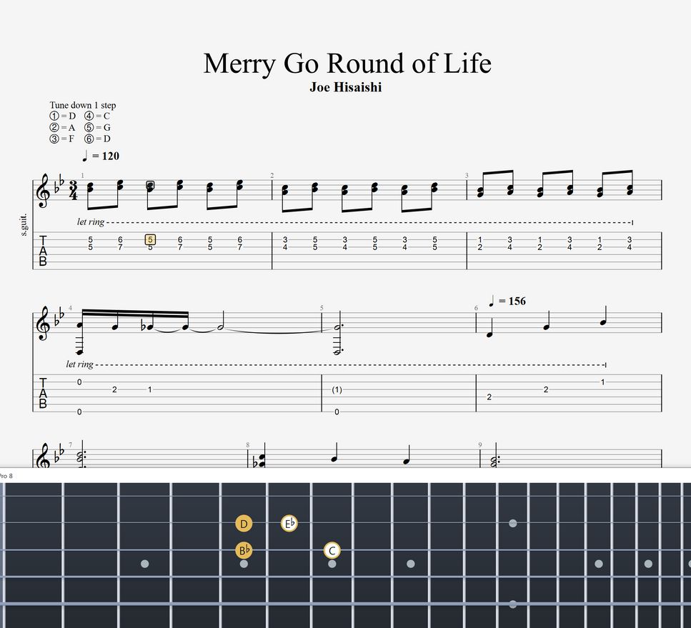 joe-hisaishi-merry-go-round-of-life-sheets-by-domisolti