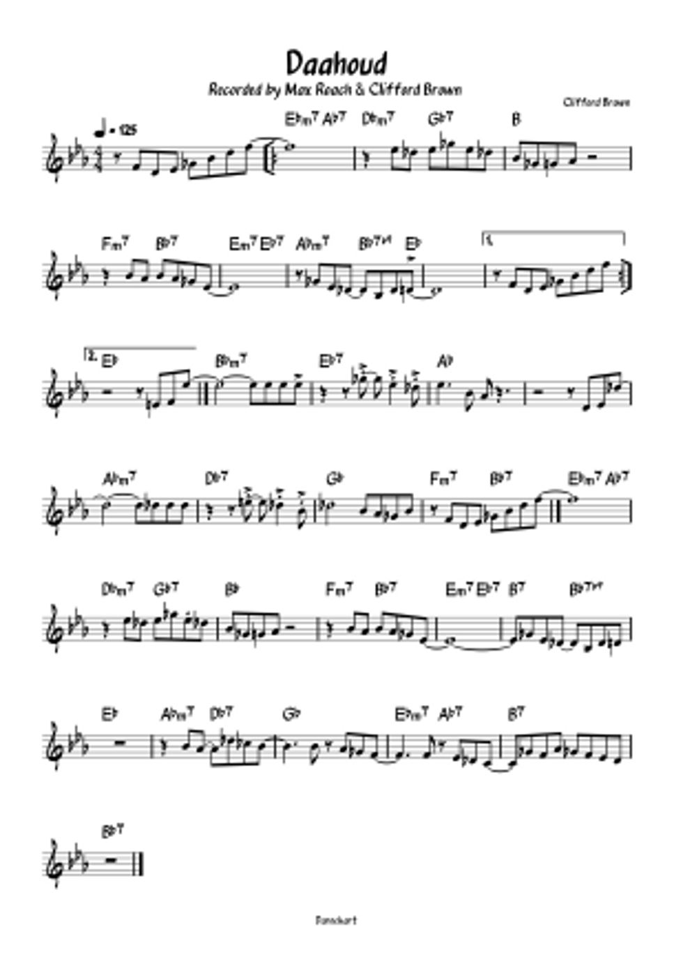 Clifford Brown - Daahoud Sheets by Uke