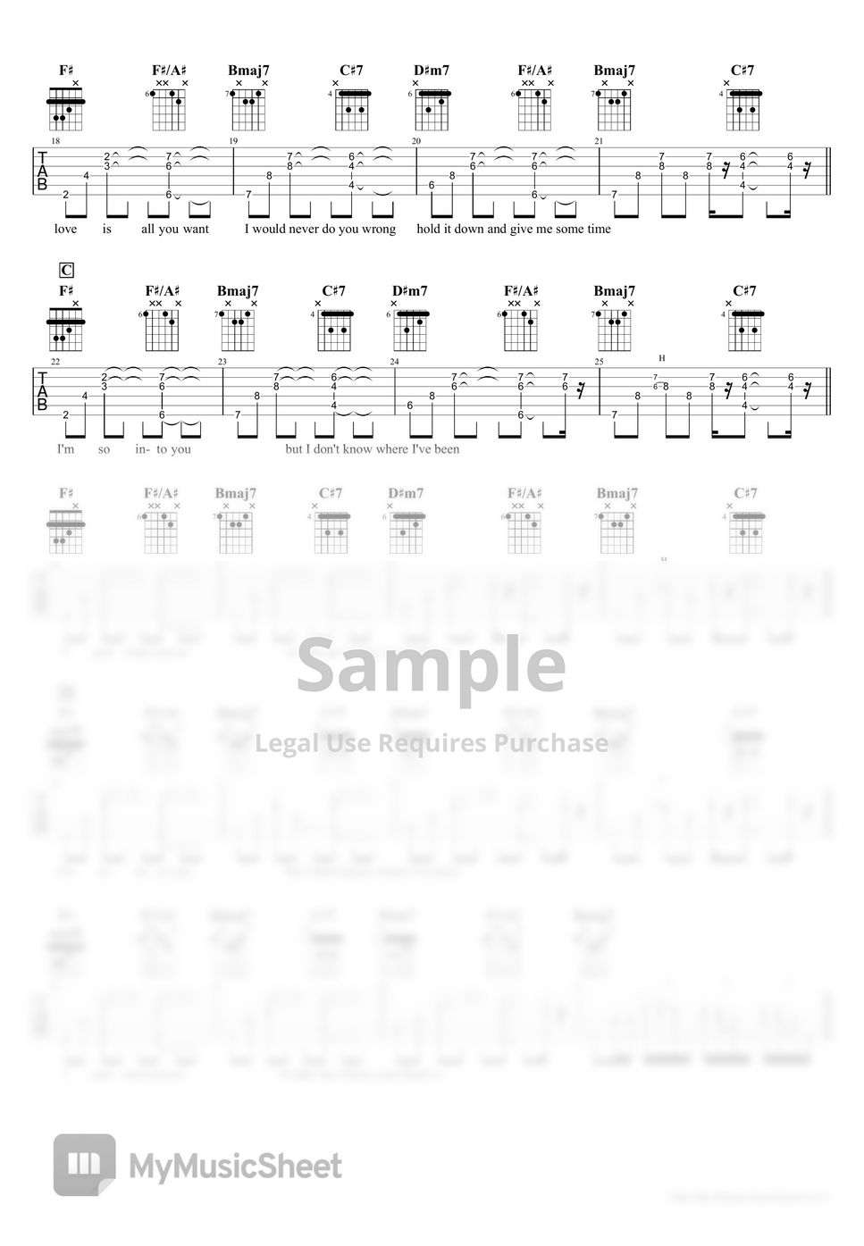 Juk Jae Take Me Where Your Heart Is (Q 원곡) TAB by 서경록