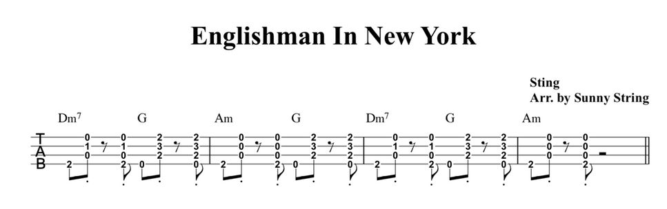 Sting - Englishman In New York (Englishman In New York - Ukulele Fingerstyle Ver.) by Sunny String