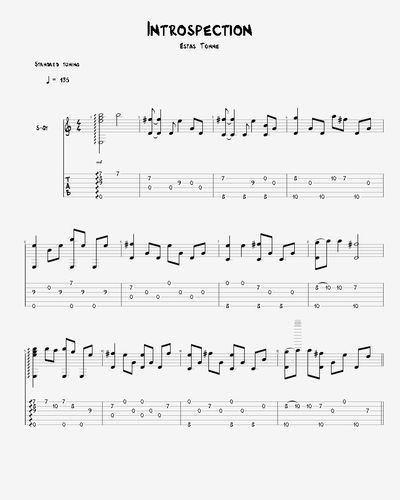 Tonne - Introspection (Fingerstyle Guitar Лист 「Agape Guitar」