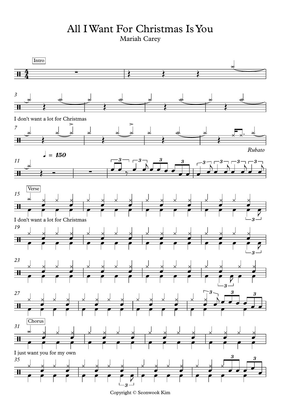 Mariah Carey All I Want For Christmas Is You By Seonwook Kim