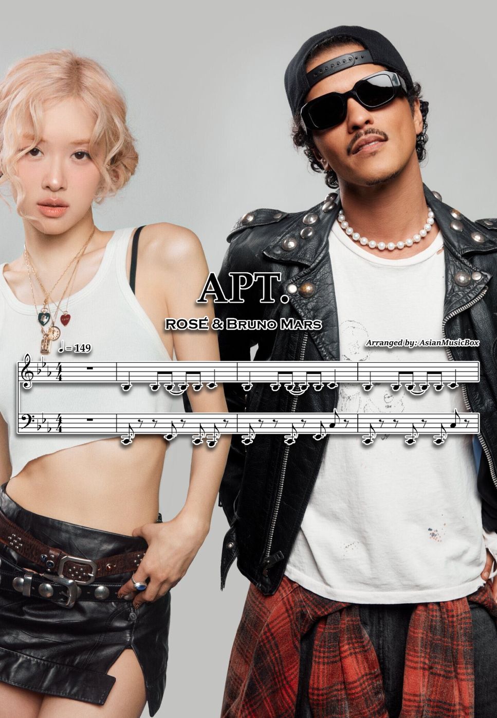 ROSE & BRUNO MARS APT. ホワイトバイナル新品未開封 7\" Rose & Bruno Mars - Apt. US Exclusive White Colour 7