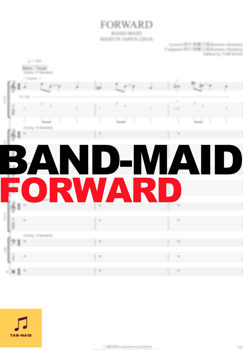 BAND-MAID - FORWARD (TAB / FullScore) by TAB-MAID