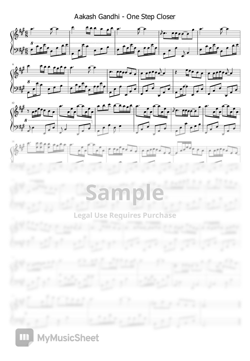 Aakash Gandhi One Step Closer Partition musicale