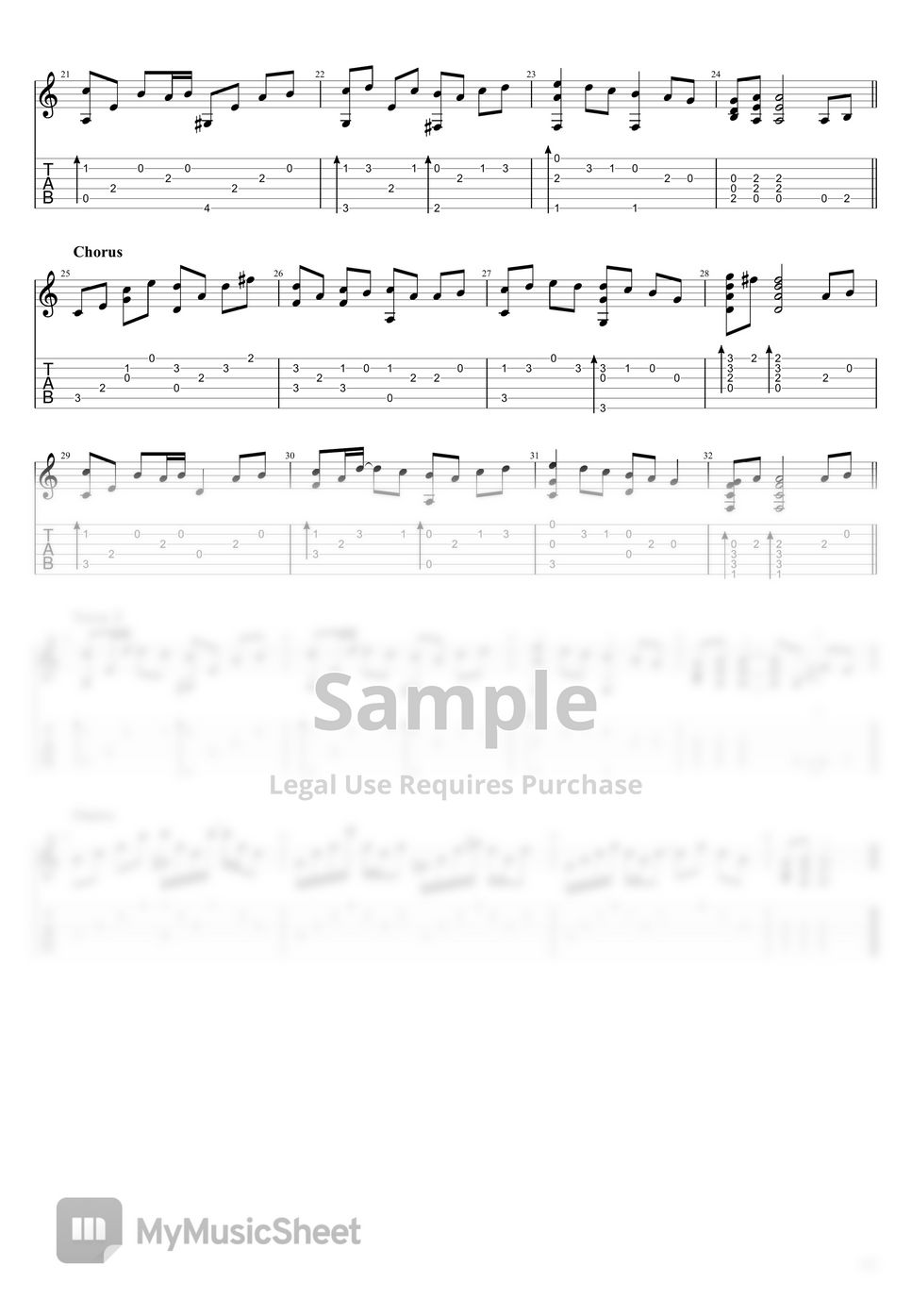 Led Zeppelin Stairway to Heaven TAB by Fingerstyle Club