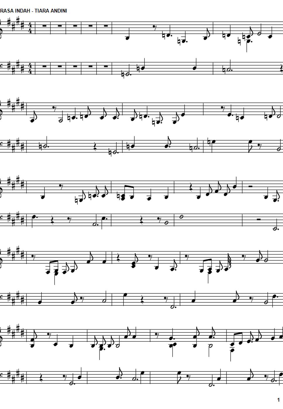 Tiara Andini - Merasa Indah โน้ตเพลง by Piano Cover by Ivena Trixie