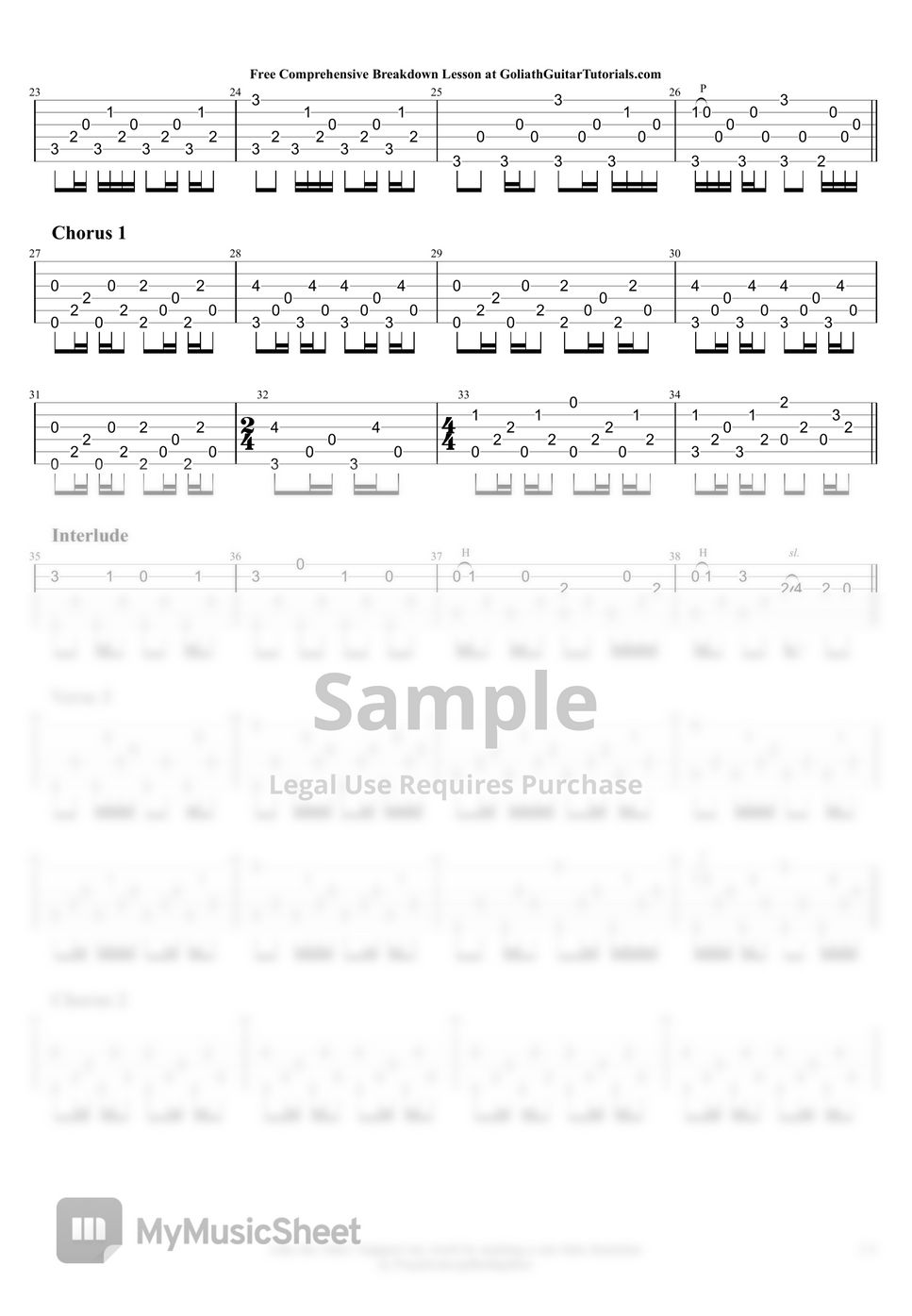 Danny Vera - Roller Coaster TAB By Goliath Guitar Tutorials