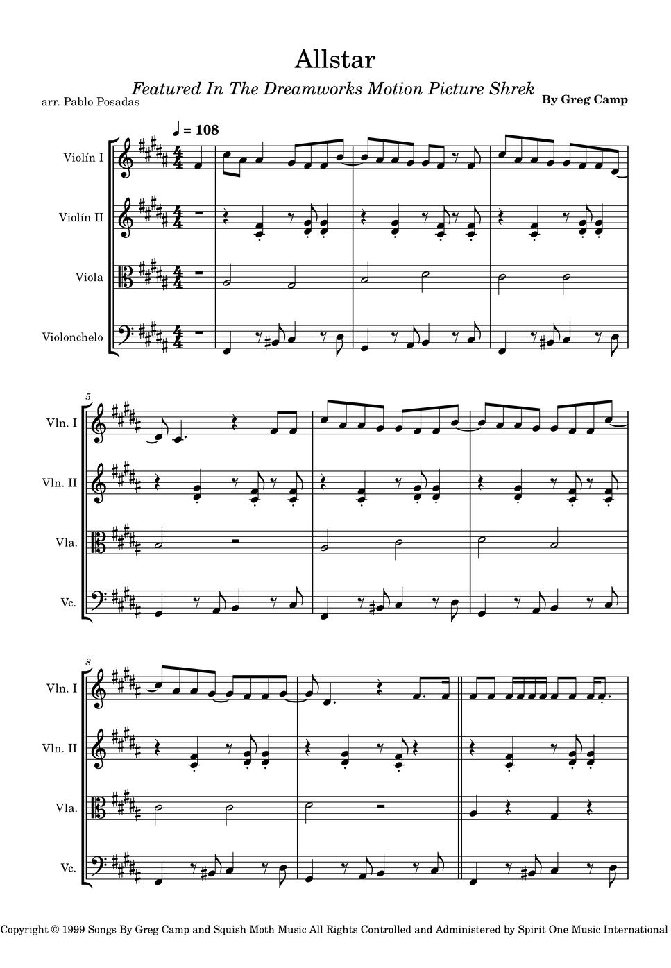 Smash mouth - All star (string quartet arragement) by Thec P