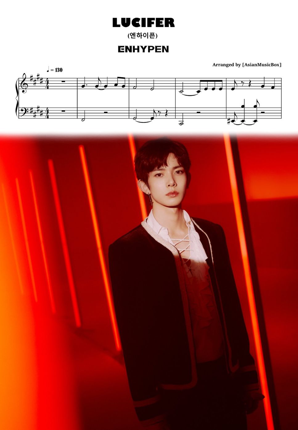 Tab Lucifer ENHYPEN - Lucifer (Sheet, MIDI, MultiTracks & WAV) 악보 by AsianMusicBox