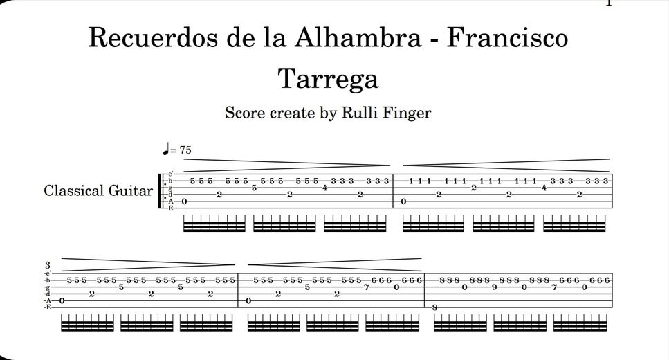Francisco Tarrega - Recuerdos de la Alhambra (Instrumental classical