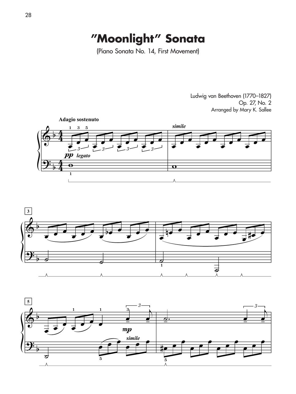 Artist - Moonlight Sonata Easy.pdf Sheet by Artist