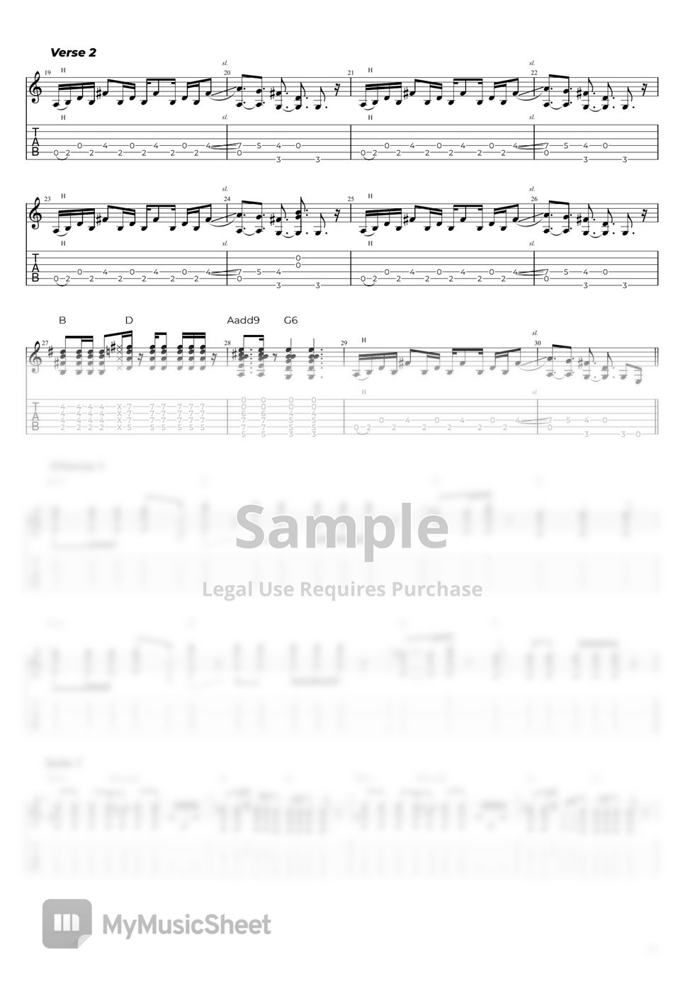 Red Hot Chili Peppers I Could Have Lied TAB by Nikola Gugoski