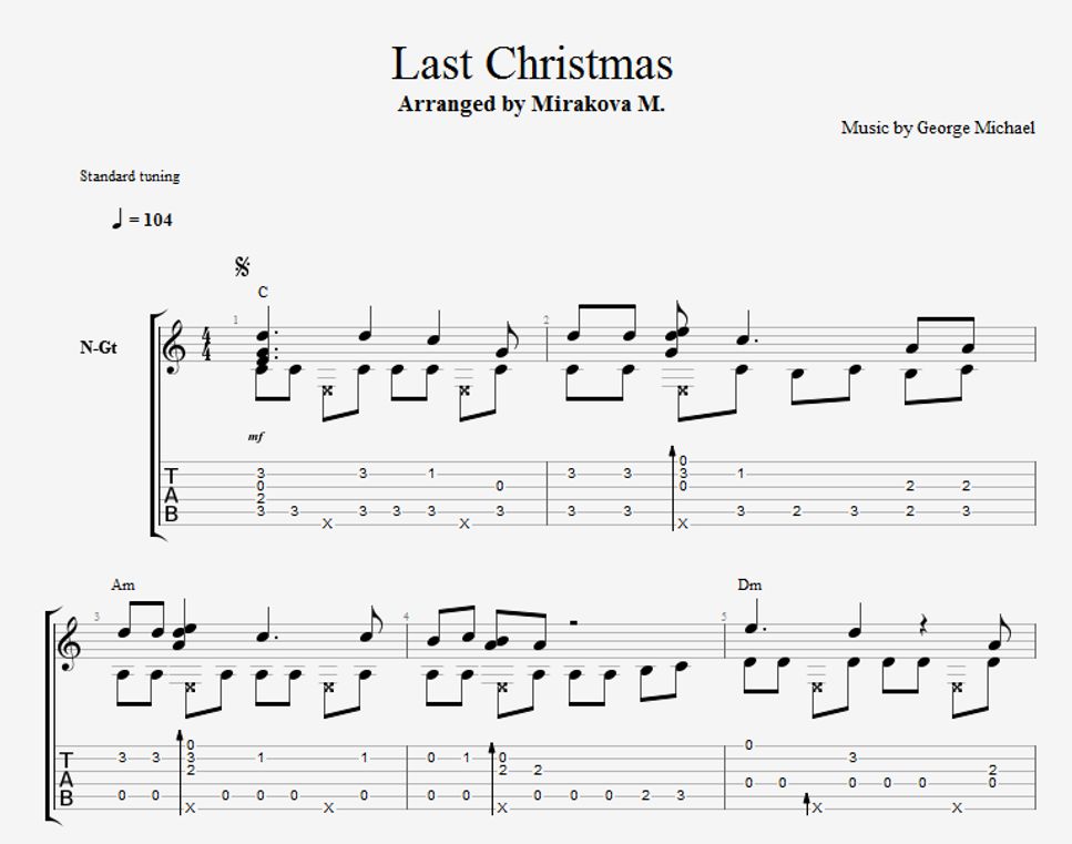 Wham - Last Christmas by Marina Mirakova