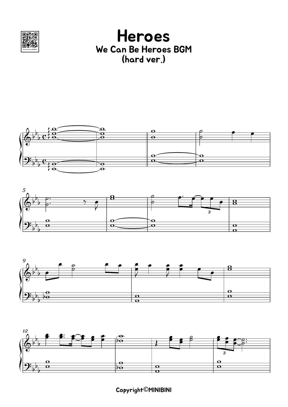 Heroes Song [We Can Be Heroes OST Netflix ] (Hard Version) Sheet by
