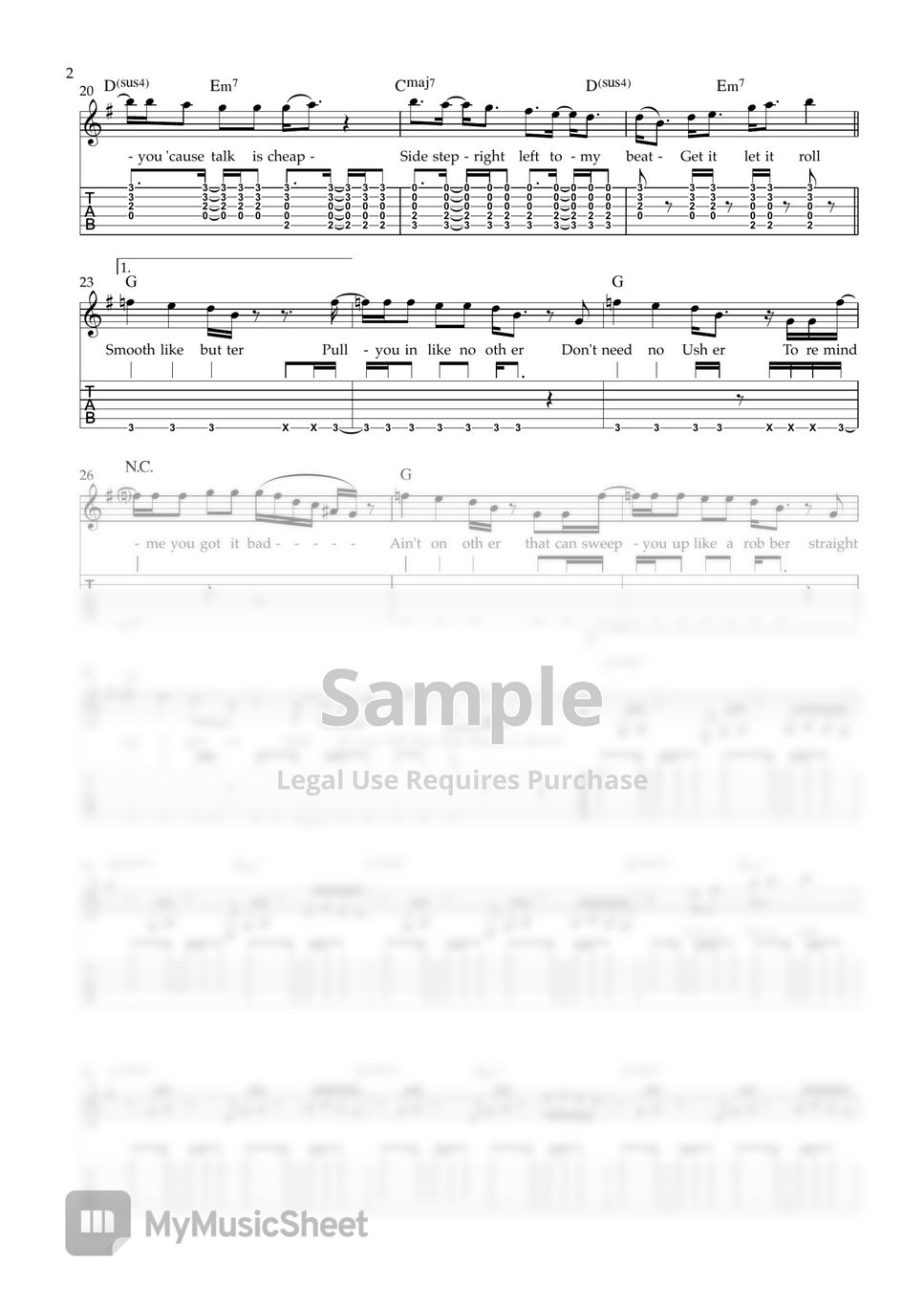 BTS(방탄소년단) Butter TAB by Acoustic Note