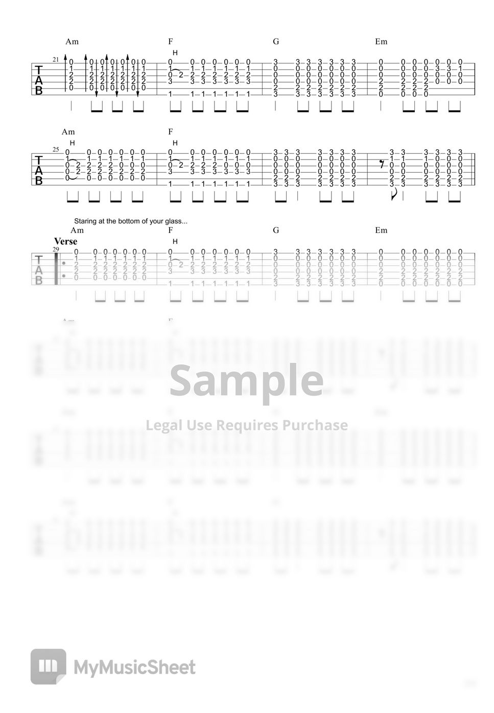 Passenger Let Her Go Tab By Goliath Guitar Tutorials 