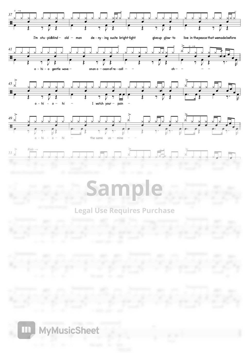 HYUKOH Ohio Drums Lembar Musik